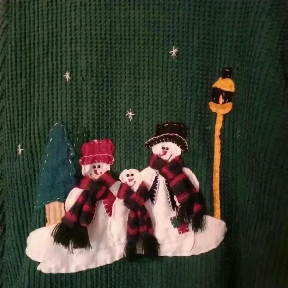 Christmas Holiday Snowman Jacket Sweater - Picture 8 of 16